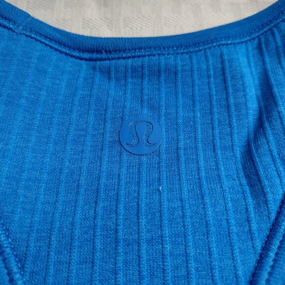 Lululemon Ribbed Racerback Tank – Blue Size 10 - Picture 3 of 6